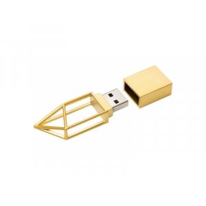 USB 2.0- флешка на 32 Гб «Геометрия», золотистый