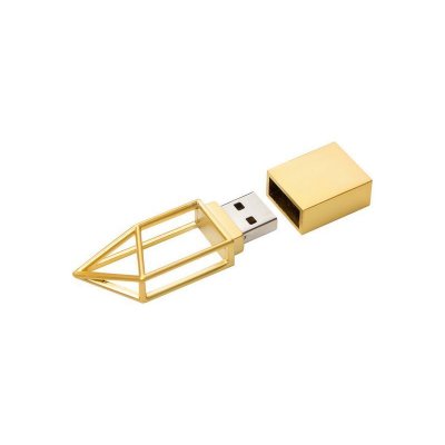 USB 2.0- флешка на 32 Гб «Геометрия», золотистый