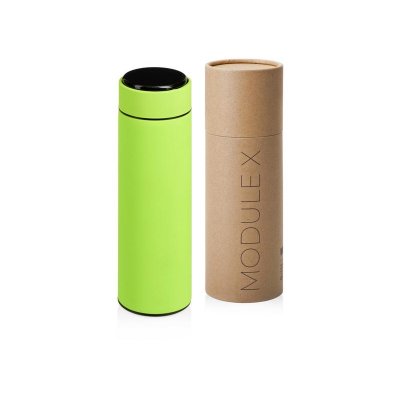 Вакуумный термос Module X с индикатором температуры, 500 мл, тубус, зеленое яблоко 375C