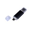 USB-флешка на 32 Гб c двумя дополнительными разъемами MicroUSB и TypeC, черный