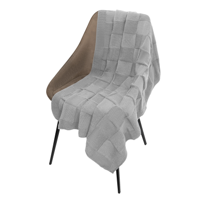 Плед Cella Soft вязаный, 160*90 см, серый