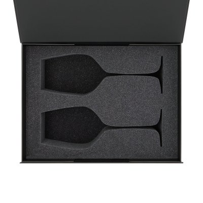 Ложемент под 2 бокала для вина (рифленое стекло) в среднюю коробку-трансформер (арт. 695721)