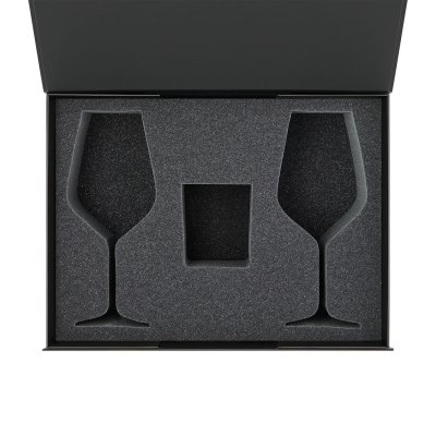 Ложемент под свечу Enigma + 2 бокала для вина в среднюю коробку-трансформер (арт. 695721)