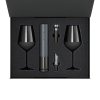 Подарочный набор 2 бокала для вина Black Edition + набор для вина Sacramento в черной коробке