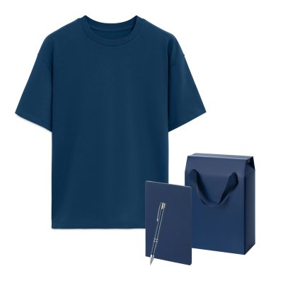 Набор с одеждой RUST (футболка, блокнот, ручка), синий, M/L