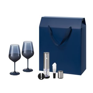 Подарочный набор Sapphire, Vintaro (2 бокала + набор для вина)