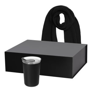 Подарочный набор Strada, Forges, черный (термокружка, шарф) Подарочный набор Strada, Forges, черный (термокружка, шарф)