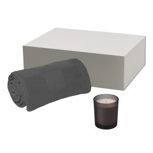 Подарочный набор Enigma, Cella, серый (свеча, плед) Подарочный набор Enigma, Cella, серый (свеча, плед)