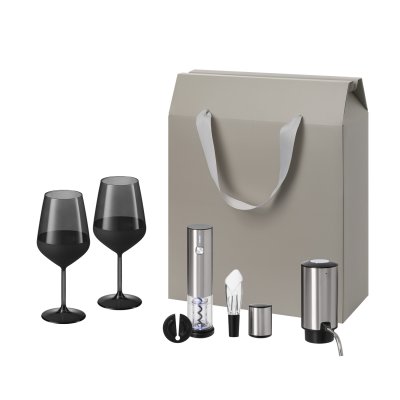 Подарочный набор Black Edition, Vintaro, Dante (2 бокала + набор для вина + аэратор)
