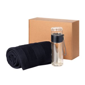 Подарочный набор Terso, Cella, синий (плед, термобутылка) Подарочный набор Terso, Cella, синий (плед, термобутылка)