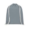 Рюкзак со шнурком Tenes из хлопка плотностью 140 г/м2, серый