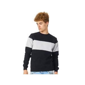 Свитшот блокинг Edinburgh, черный/серый меланж, мужской Свитшот блокинг Edinburgh, черный/серый меланж, мужской