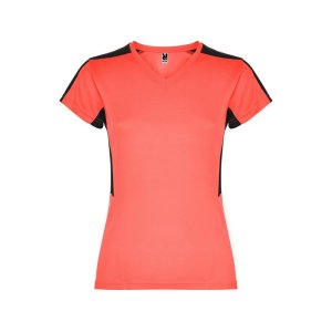 Футболка Suzuka женская, неоновый коралловый/черный Футболка Suzuka женская, неоновый коралловый/черный