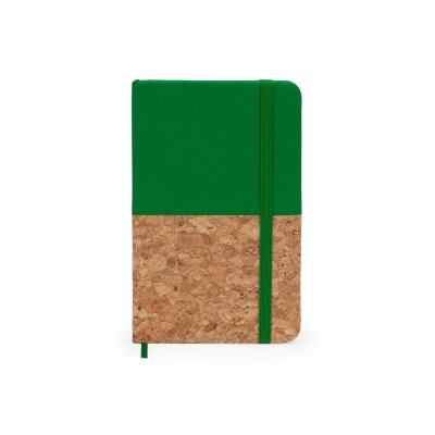 Блокнот А6 Ирис с комбинированной обложкой, натуральный/зеленый