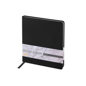 Еженедельник с каменной бумагой А5+ Carrara, черный Еженедельник с каменной бумагой А5+ Carrara, черный