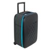 Чемодан складной Rollink Earth 55x40x20 см, 2 колеса, черный/синий