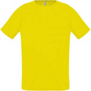 Футболка унисекс Sporty 140, лимонно-желтая