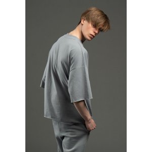 Футболка унисекс оверсайз T1, серая Футболка унисекс оверсайз T1, серая