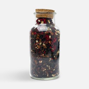 Чай «Сокочай», черный с соком ананаса с вишней, цветками и коркой граната и лемонграссом