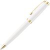 Ручка шариковая Letra Gold, глянцевая, белая