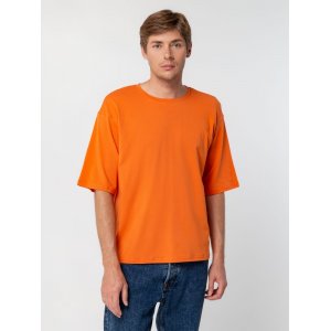 Футболка унисекс оверсайз Street Vibes, оранжевая Футболка унисекс оверсайз Street Vibes, оранжевая