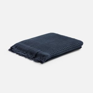 Плед вафельный Elenglect, темно-серый