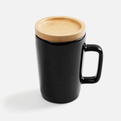 Кружка Vierra с крышкой-костером, черная