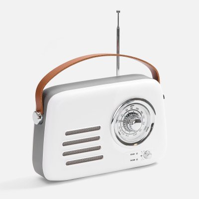 Bluetooth-колонка с радио Retronica, белая