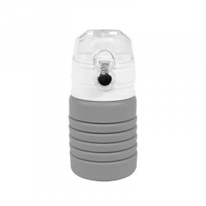 Бутылка для воды складная с карабином SPRING, 550/250 мл, силикон