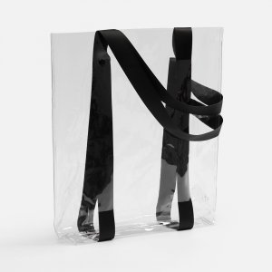Шопер Clear Fest, ver.2, прозрачный с черными ручками Шопер Clear Fest, ver.2, прозрачный с черными ручками