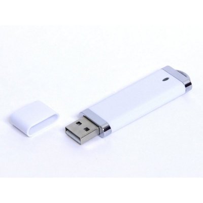 USB 3.0- флешка промо на 32 Гб прямоугольной классической формы, белый