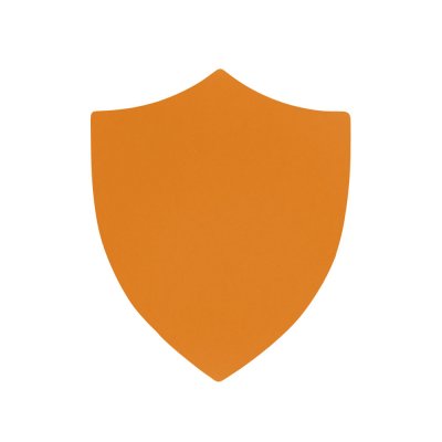 ПАТЧ ЩИТ soft-touch (оранжевый ) 6,6 х 5,5 см