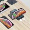 Беспроводное зарядное устройство "Shine SOFTTOUCH", 8000 mAh с подсветкой логотипа и цифровым индикатором заряда, цвет черный