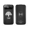 Беспроводное зарядное устройство "Shine SOFTTOUCH", 8000 mAh с подсветкой логотипа и цифровым индикатором заряда, цвет черный