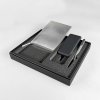 Набор подарочный SILVER: бизнес-блокнот,ручкаи power bank в коробке с ложементом