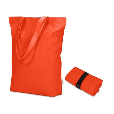 Сумка Fixy из переработанного хлопка с фиксирующей эластичной лентой, оранжевый