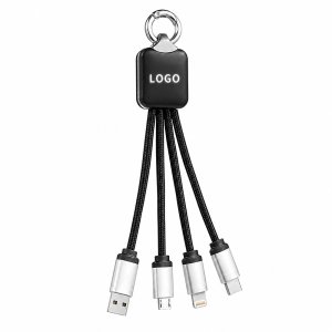 Кабель - брелок Plug с подсветкой гравировки, черный Кабель - брелок Plug с подсветкой гравировки, черный
