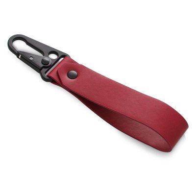 Брелок-ремувка из эко-кожи с карабином Domino, красный