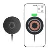 Магнитное беспроводное (15W) зарядное устройство "Magic SOFTTOUCH", покрытие soft touch, цвет черный