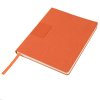 Бизнес-блокнот "Tweedi", 150х180 мм, оранжевый, кремовая бумага, гибкая обложка, в линейку