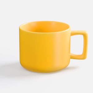 Чашка Jumbo в коробке матовая, желтая