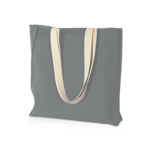 Сумка Donny из хлопка с донной складкой и парусиновыми ручками, серый Сумка Donny из хлопка с донной складкой и парусиновыми ручками, серый