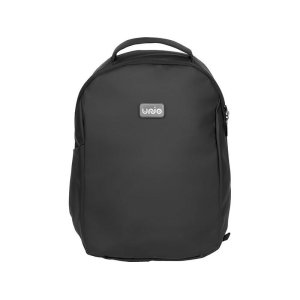 Рюкзак Sofit для ноутбука из экокожи, черный с гравировкой Рюкзак Sofit для ноутбука из экокожи, черный с гравировкой