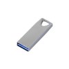 USB 2.0-флешка на 512 Мбайт с мини чипом и отверстием для цепочки, серебристый