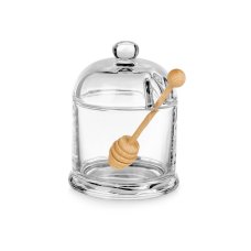 Стеклянная емкость для меда с ложкой Vira