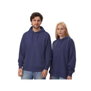 Толстовка с капюшоном оверсайз Lisbon унисекс, темно-синий