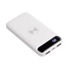 Беспроводное зарядное устройство "Quantum", 10000 mAh с цифровым индикатором заряда, цвет белый