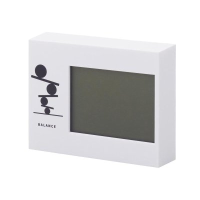 Настольные электронные мультифункциональные часы Rotatio с подсветкой, белый (уф печать)