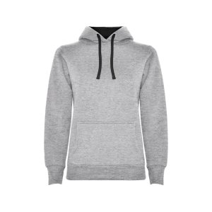 Толстовка с капюшоном Urban женская, серый/черный Толстовка с капюшоном Urban женская, серый/черный