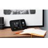 Настольные часы "Smart Screen" с беспроводным (15W) зарядным устройством, гигрометром, термометром, календарём, с подсветкой логотипа, цвет че